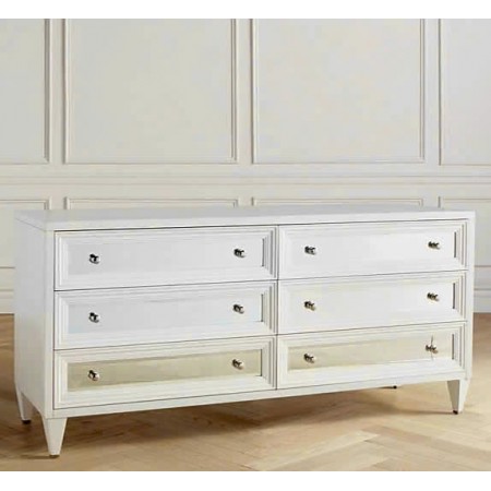 Z Gallerie : Tủ 6 Ngăn Kéo Ngang + Sơn Mài, Gương